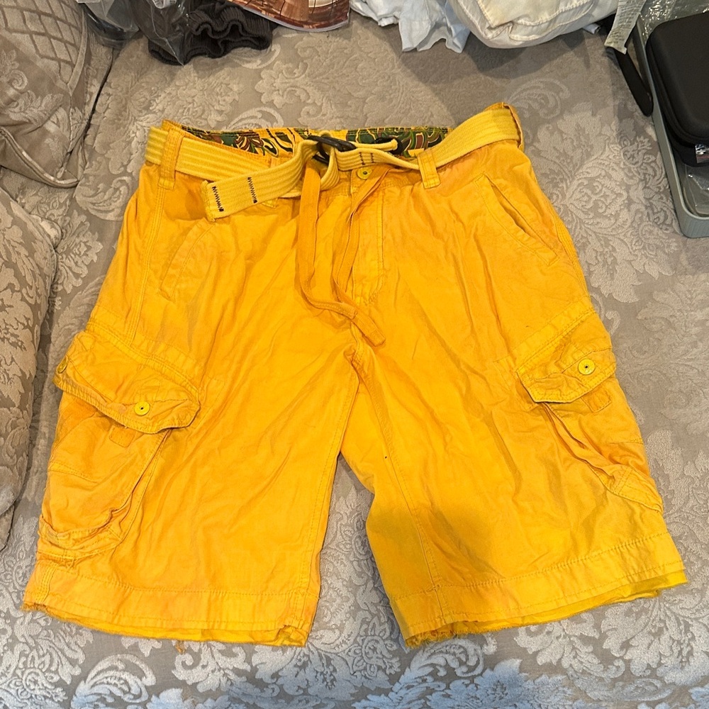 Jetlag (rare) Men's Bright Yellow Cargo Shorts